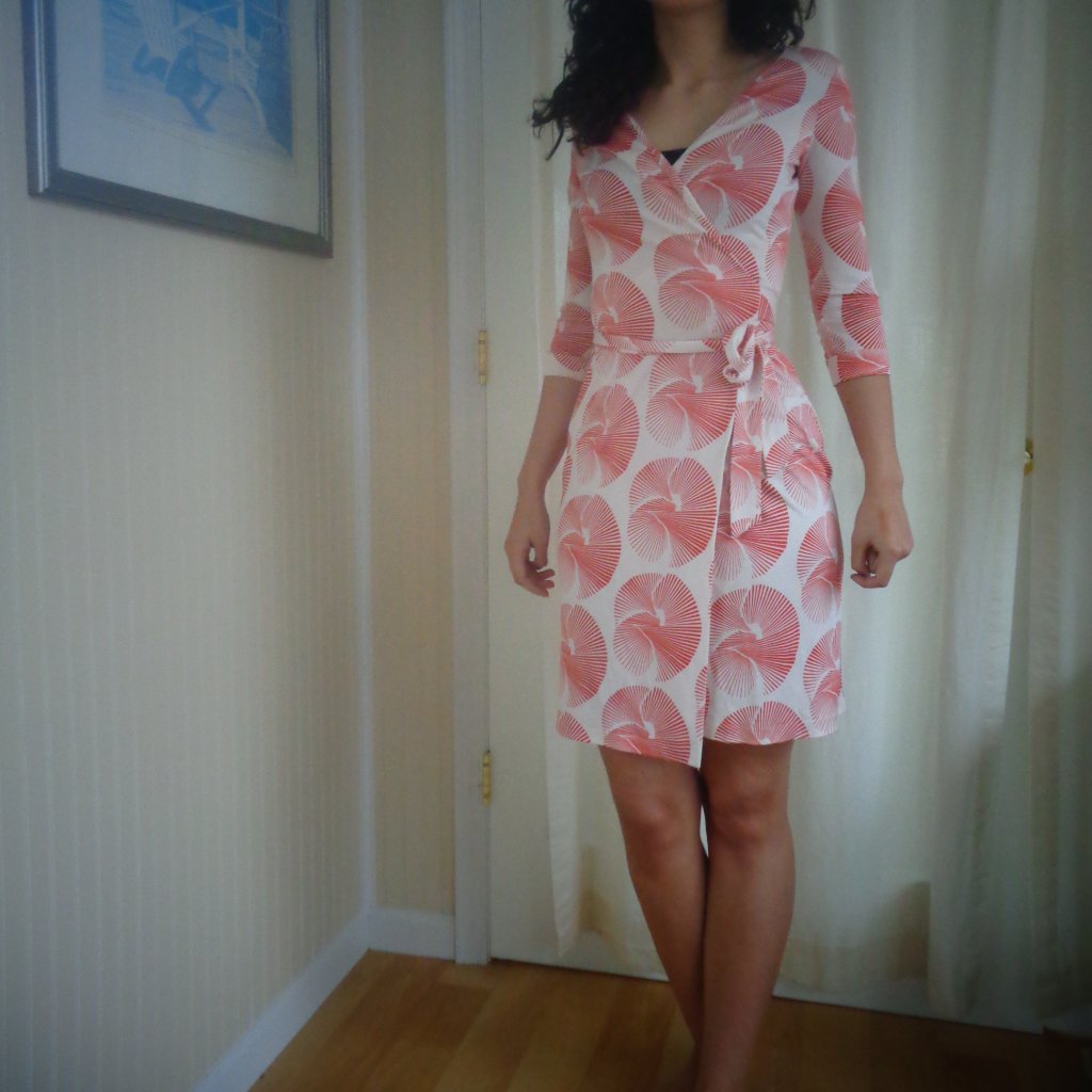 Diane Von Furstenburg Rare Silk Wrap Dress Sundial